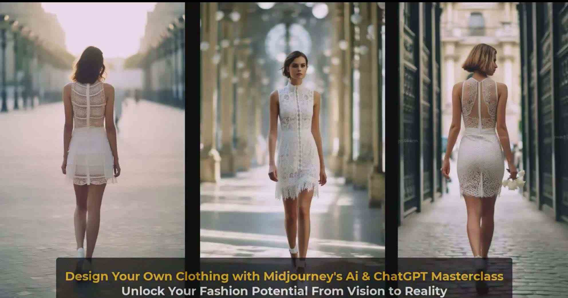 运用 Midjourneys Ai 人工智能设计自身的服饰AI大师班-10堂课-中英字幕