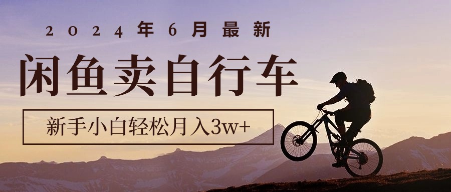 2024年6月最新闲鱼卖自行车交易指南：如何高效买卖自行车，新手小白轻松月入3w+项目