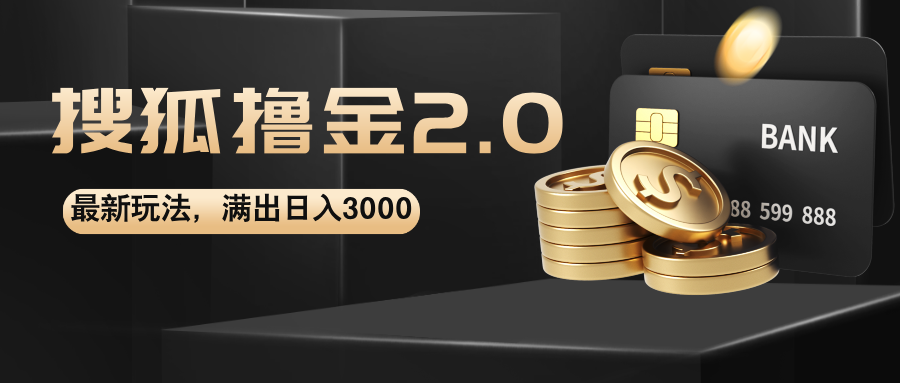 搜狐撸金 2.0 最新玩法：机遇与风险并存，无脑日入3000+，可无限扩大